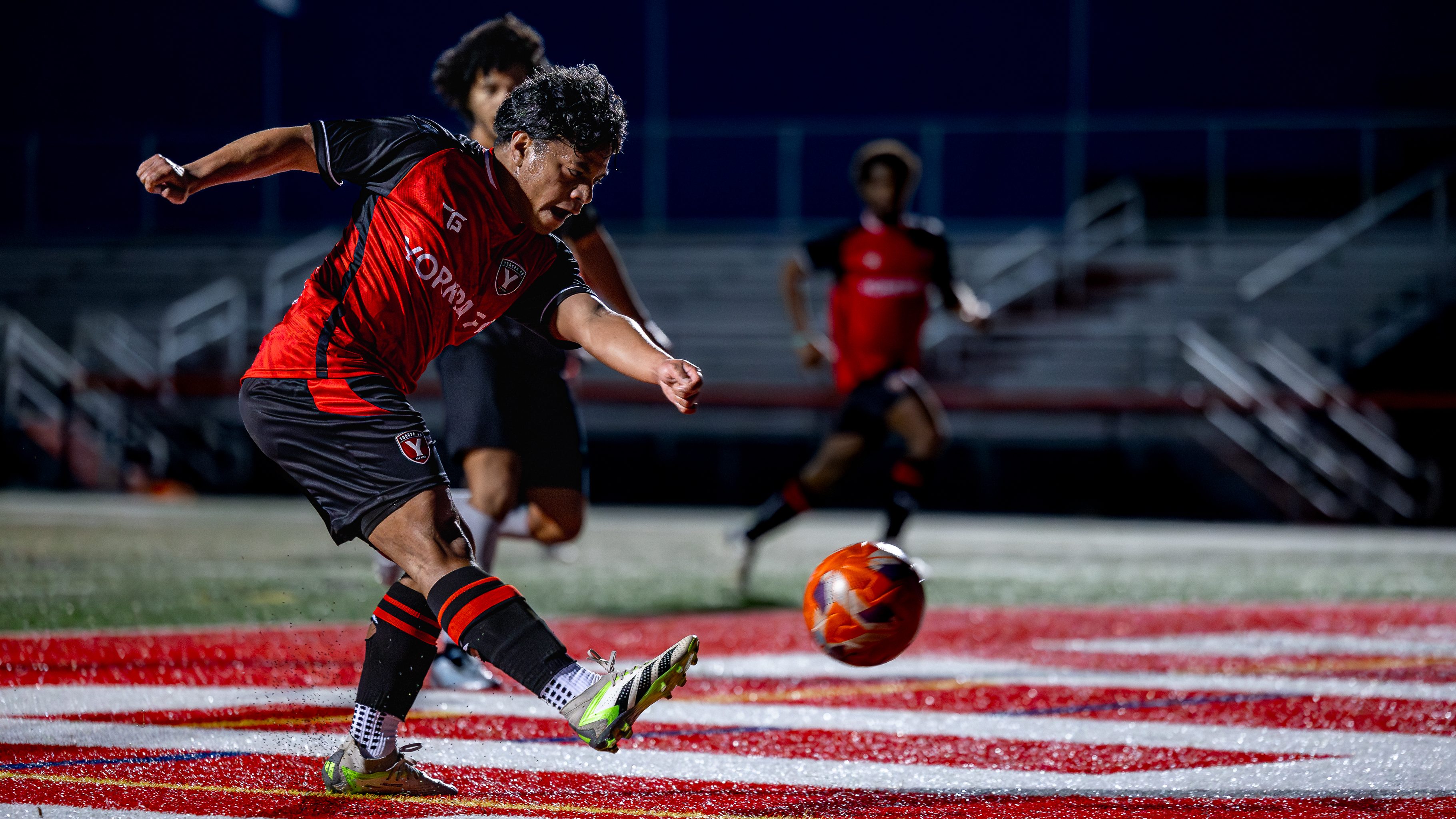 Player taking a shot