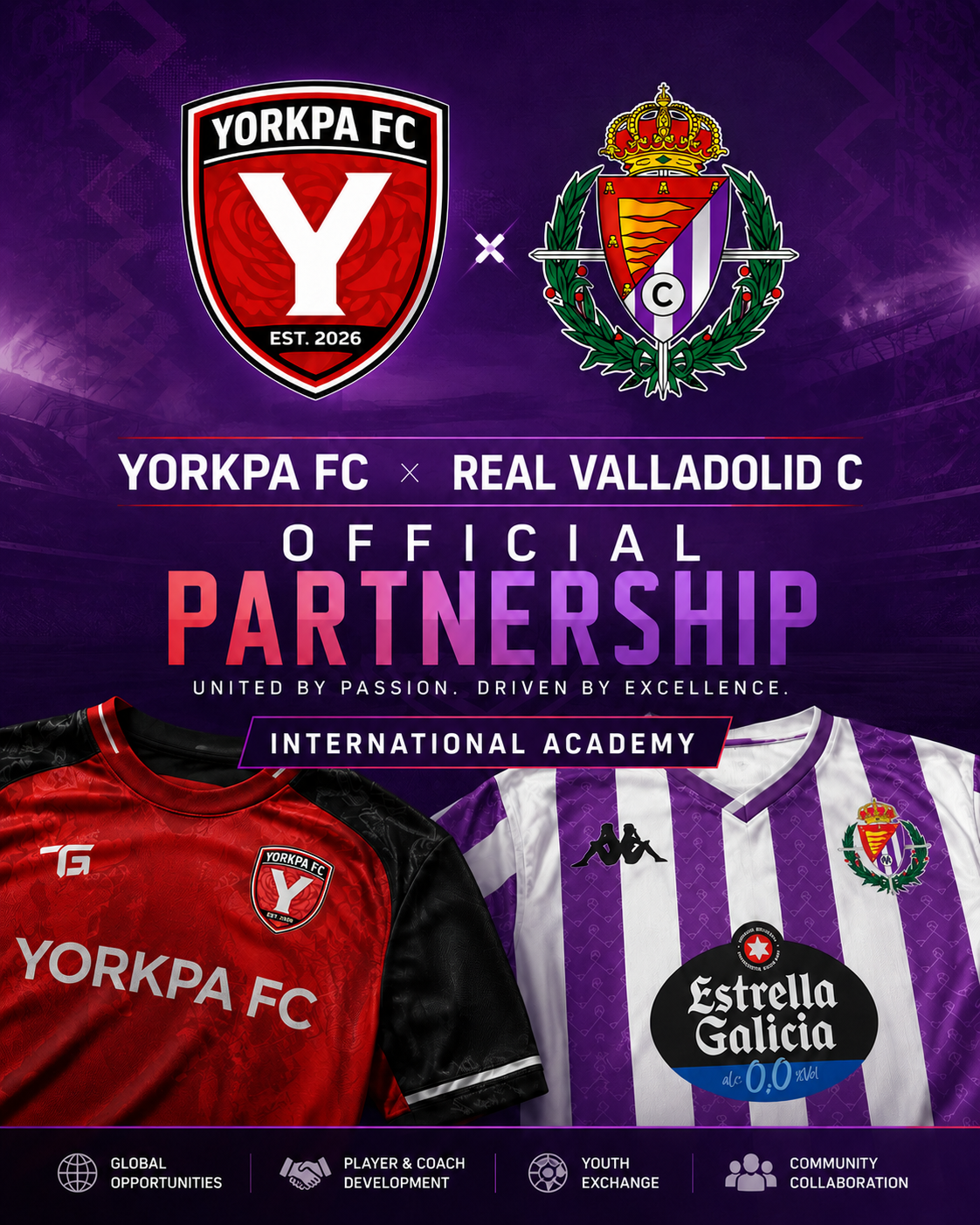 YorkPA FC and Real Valladolid C Official Partnership